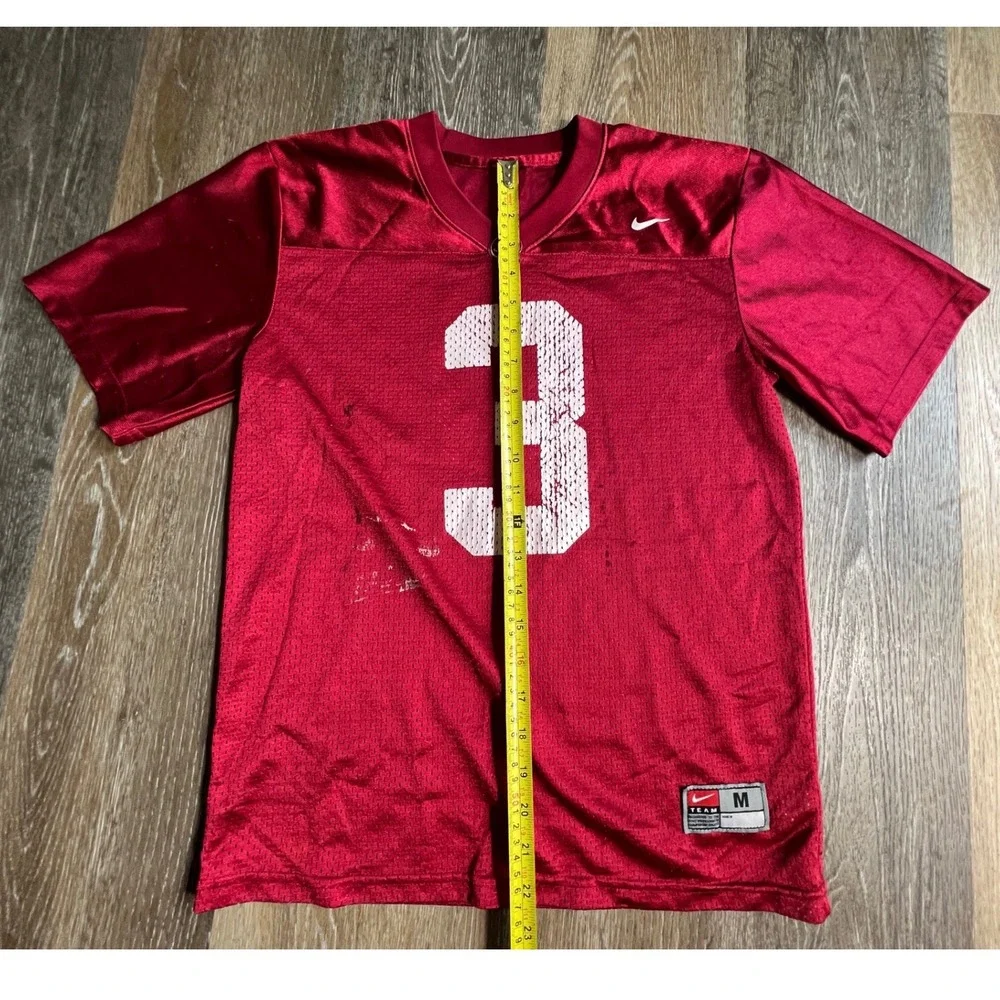 Nike Football Jersey Kids Medium Red Alabama Crimson Tide #3 Mesh NCAA